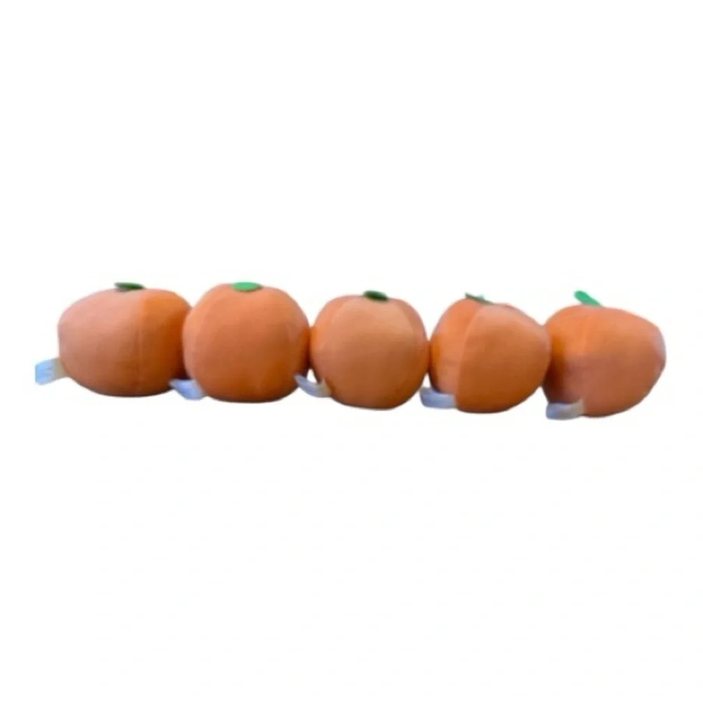 Set of 5 Plush Jack O Lantern Pumpkins Halloween Fall Decor NWOT
